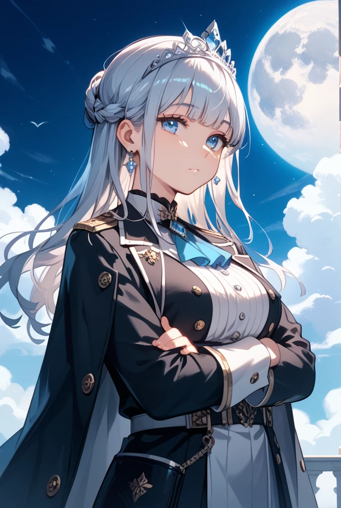 large breasts,(((Mother I'd Like to Fuck))), (white panties), military uniform, blue skirt, hat, thighhighs, thong, (((mature female))), (Women about 25 years old), skirt is billowing in the wind,wind is blowing her skirt wide open. blush,groin,blue sky, on the ship,happy,in heat,from below