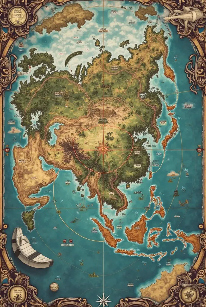 Draw a map, world, 中土world Tokkien world风格, several small continents, fantasy world