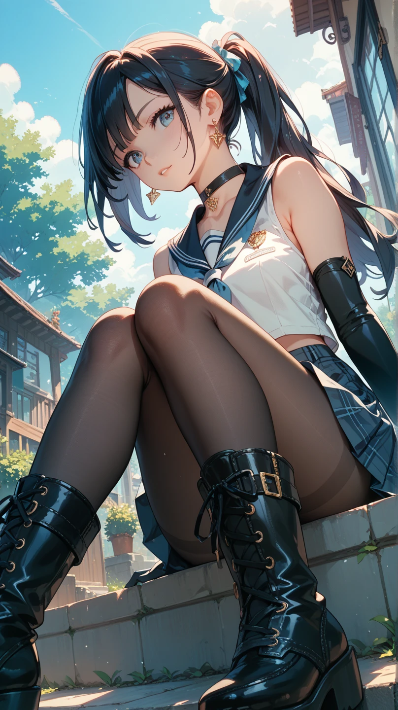 GTS,GTS planet,Cat ear,Girl,Black high boots