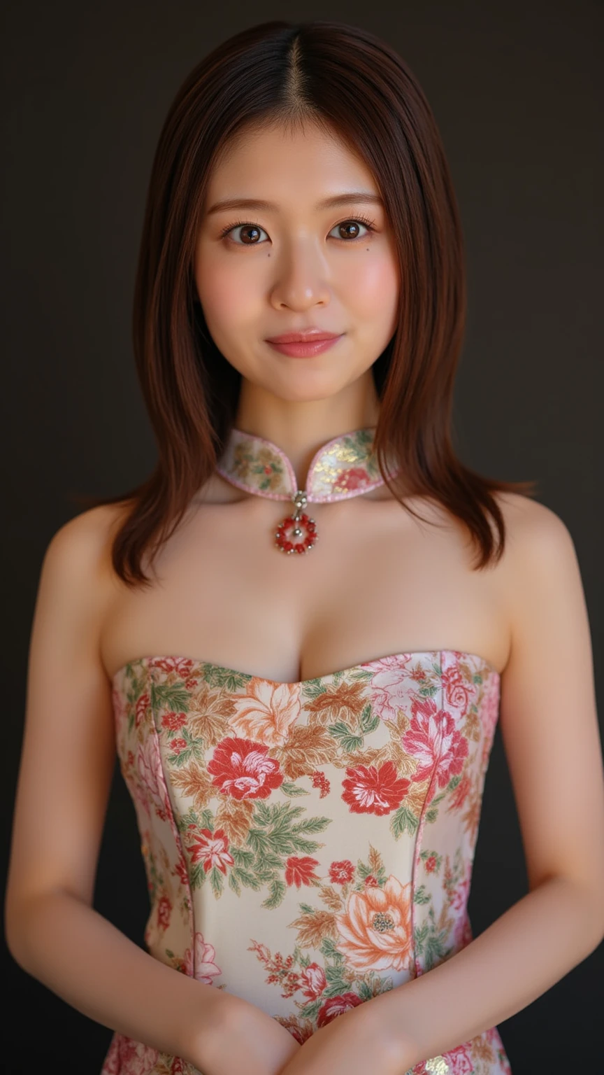 masterpiece,(best quality:1.3),ultra high res,raw photo,detailed skin,beautiful lighting,(realistic, photo-realistic:1.4),1girl,qipao,riobody,breasts