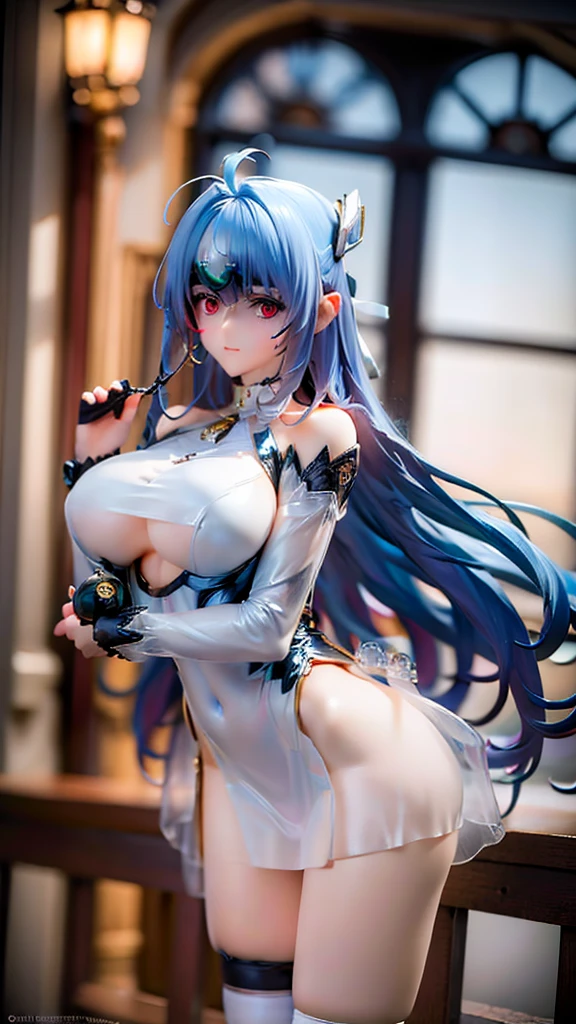 (Enrich the picture,Masterpiece quality)Beautiful 8K CG artwork,Goddess-like pose,Sitting at the airport,Postural exercises,Thin and soft,translucent skin,blue hair、The beauty of super long hair, Super Long Straight Hair,The skin is fair and juicy,Big breasts underwear miniskirt,Perspective Part 1.2x enhanced silhouette effect,Delicate transparent blue pattern in pajamas,Intricate and exquisite details,The background is a bit blurry,charming and sexy,Slobber,K cup,blush,japanese goddess,Perfect body slim curves,Scene from the airport,