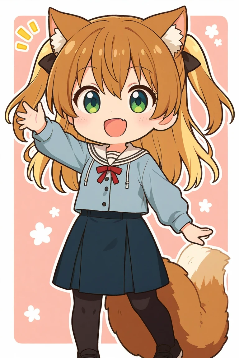 Cat-like person, Cute cat person, girl。