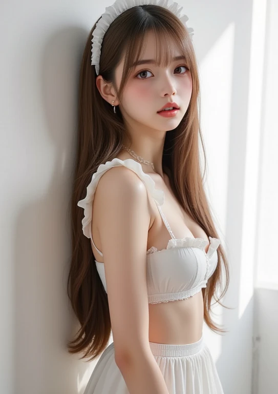 white shirt，white thong，Lace up，bikini, tinny white underwera,bare legs，white sockull-body shot，front Photo，legs open, (photo actual:1.4), (hyper actual:1.4), (actual:1.3),
(Smoother lighting:1.05), (Improve film lighting quality:0.9), 32k,
1 girl,20 year old girl, actual lighting, backlight, There  light on the face, Ray tracing, (bright light:1.2), (quality improvement:1.4),
(The best quality real textured skin:1.4), delicate eyes, Delicate face, good quality eyes,(Tired, sleepy and satisfied:0.0), (Increase body line emotions:1.1), (Increase the beauty of skin texture:1.1)
