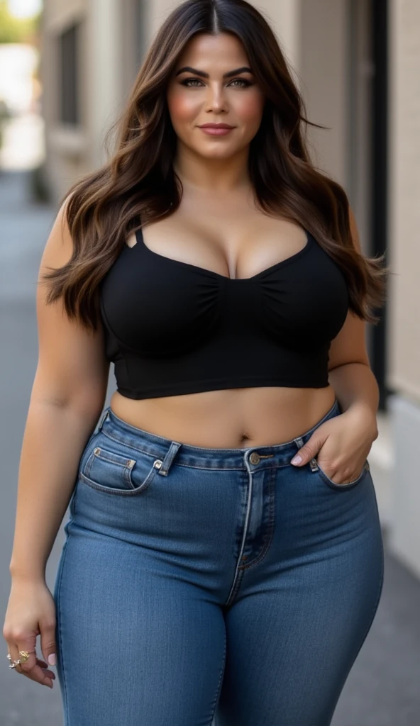 Chubby girl, tight jeans Wide hips bound and gagged