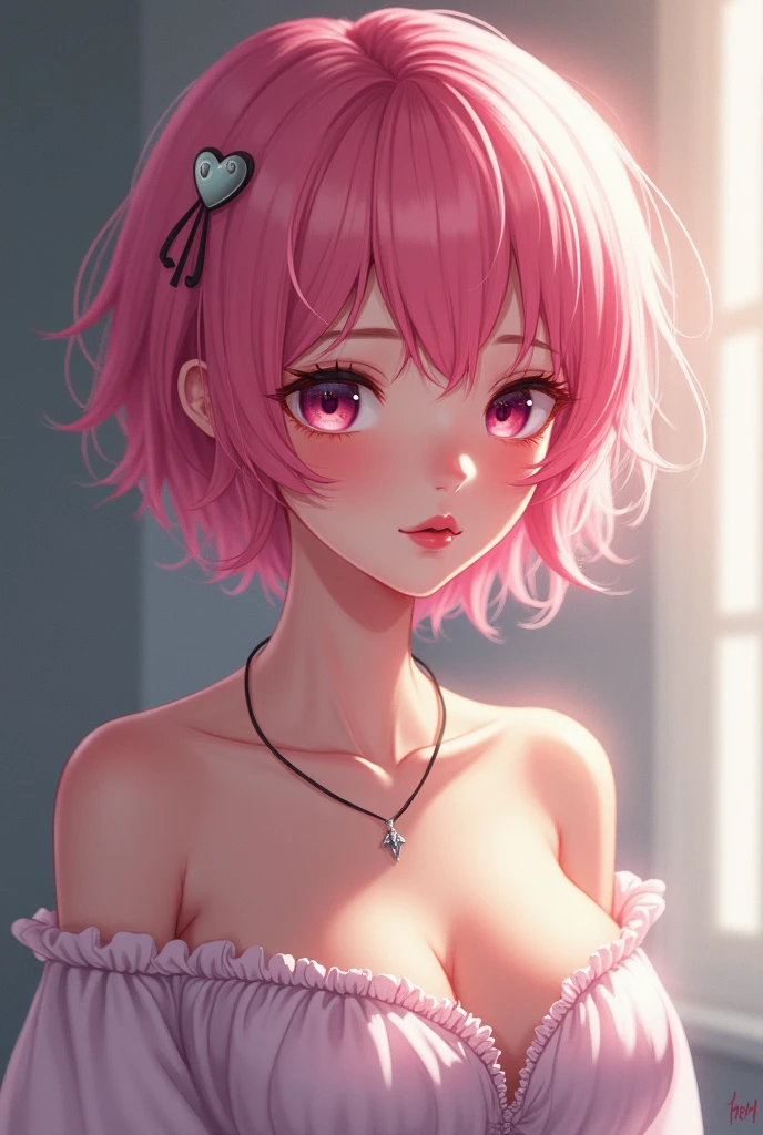 bright pink hair, bob cut,bottomless, (((bukkake))), show off breast, show off pussy, (((pussy juice))), show nipples, (((white background)))