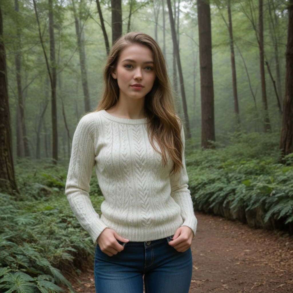 Craft a compelling AI-generated narrative that paints a picturesque scene of a captivating Irish 19 years old wet girl wearing Irish sweater, boots, dress and raincoat, walking with grace beneath the rain in the enchanting Connemara moor. Infuse the prompt with details that capture the essence of her attire, the rhythmic patter of raindrops, and the seamless blend of her presence with the lush, misty landscape, creating a timeless and evocative visual experience, Aesthetic artwork, irish, wavy ginger hair, shoulder length hair, hair in the wind, gray eyes, light grey eyes, pale skin, freckles, A-cup, small breasts, runners body, wet (textured skin, skin pores:1.1), goosebumps, (extremely detailed 8k wallpaper), natural lighting, high quality, film grain, Fujifilm XT3 sharp focus, f 5.6, 50mm, High Detail, Sharp focus, crazy details, complex details, hyperdetailed, wet