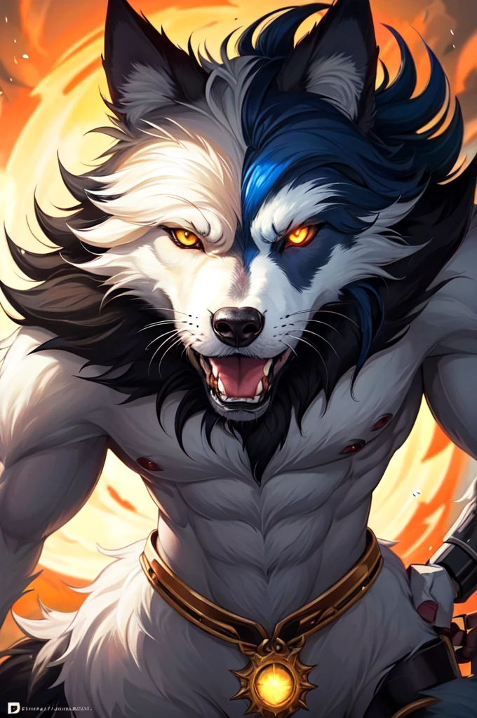 Correct anatomy,hairy,hairy,Bushy hair,gray colored skin,Red Fox(Anualai,eBlue eyes,,Dark skin,big wolf tail,Fluffy gray hair)))。the body of the,,Sharp claws lacking shorts,Splash all over the body,face to the viewer,The saliva came out,Extremely detailed art,Tesudo,flashy colors,profesional photo,Various angles,Detailed landscapes,HDT,ink,dark light,More attractive settings,Ultra 8k,HighDynamicRange。