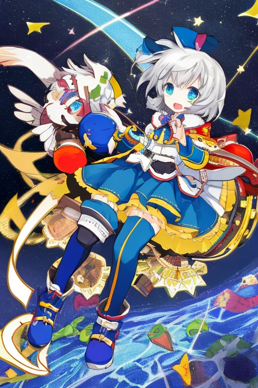 chest, High resolution, Gaze, smile, Shortcuts, bangs, Red eyes, Headpiece, 目の間のbangs, Headband, Horns of the beast, Multiview, Decorative art, masterpiece, accurate, Anatomically correct, 最high quality, High resolution, High detail, High-resolution model, high quality, Very detailed, Grey Hair, Silver Hair, 交差するbangs, chest, Hide your ears, Open your mouth a little, tooth, Smiling with teeth showing, Slanted Eyes, Multiview, Overlooking, Character portrait, Setting diagram, Status Table, bonus, Character Design画, Headband, Mole at the corner of the mouth, Feather Hair Accessories, Drop Shadow, 8k octane, anime, anime風, Character Design, Brown skin、Bone wings on the back、Muscle Exposure、Shoulder Bare、Mechanical limbs、