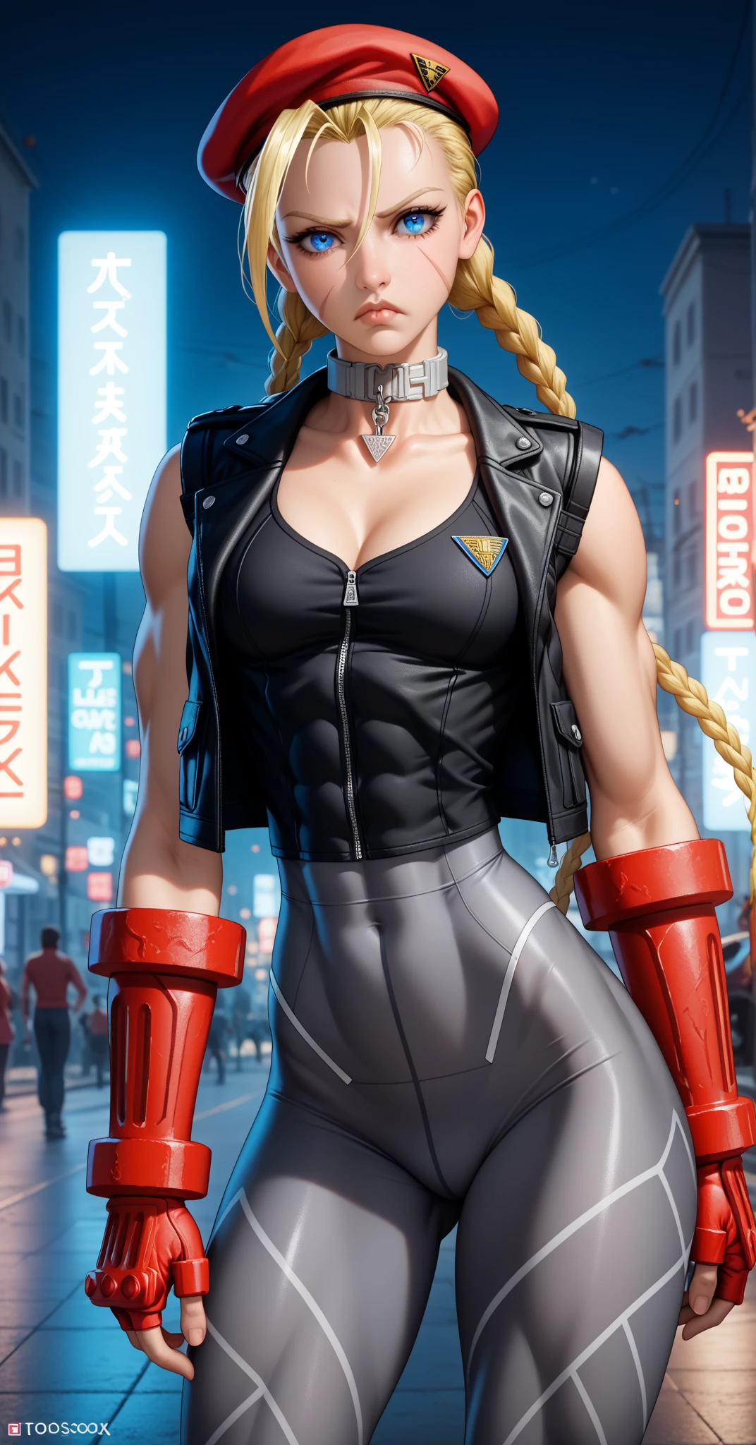 duke nukem, female, <lora:dukeNukemLORA_v1:1>