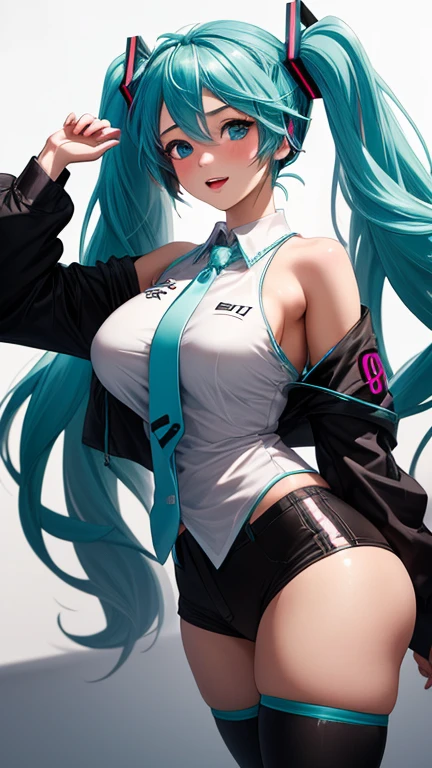 ((top-quality,8K,tmasterpiece:1.3))one-girl,sharpie:1.2,Perfect body beauty:1.4,Slender abs:0.6,(Layered Hair Style,The large:1.2)),dampness:6,Highly Detailed Face and Skin Textur,Detailed eyes,二重まぶた,blue hairs,combats,sweat leggs:1.6,Full body projection,Wearing a white cheerleading uniform,clothes see-through,Spice girl portrait photo of rope and winning spirit