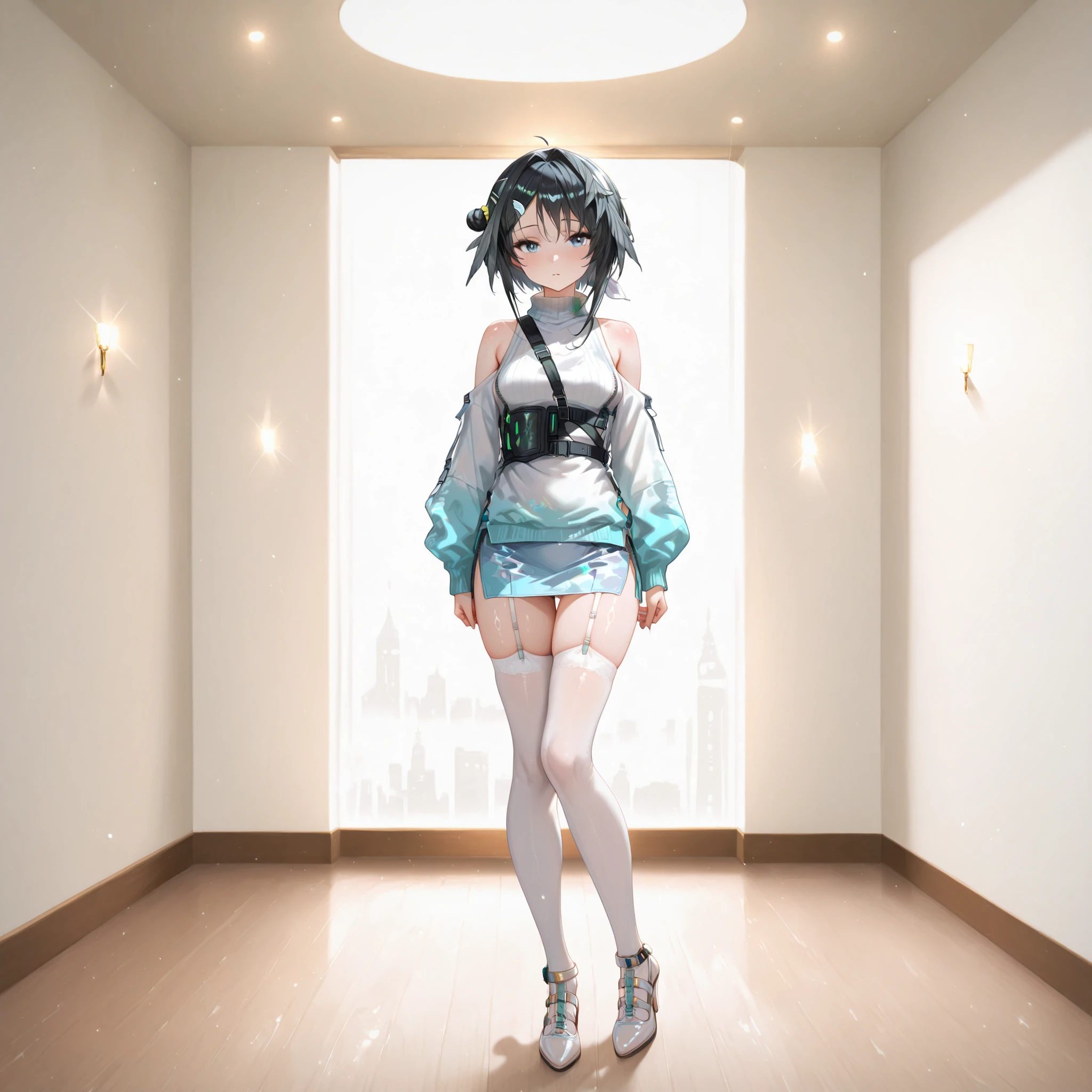 (Blind box toy style:1.3), ((Full body shot:1.4))  ((anatomy correct)),((1girl, solo)),(masterpiece:1.3), ,high quality, (SOLO:1.4), whole body, (((yelan,genshin impact))),  masterpiece, best quality, solo,  standing, (((clean dark snow background)))，((circular base:1.5))(Global illumination, Ray traching, hdr, unreal render,reasonable design, high detal, Masterpiece, Best quality, hyper HD, Cinematic lighting)