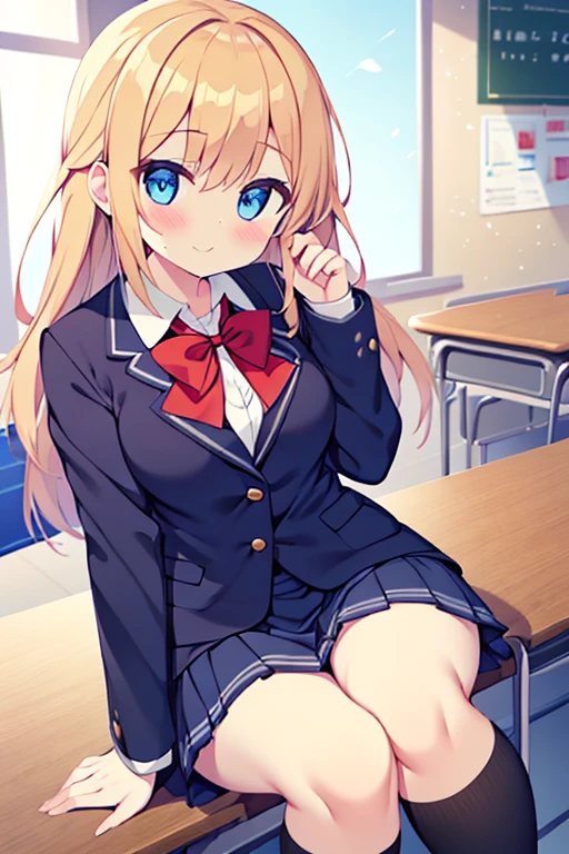 Middle school student, 1girl, cowboy shot, panty shot, cameltoe, looking away, frame, school,