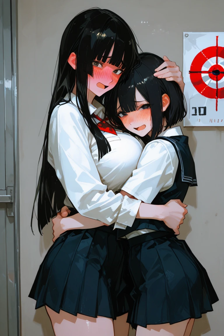 Anime girl wearing a black top and white shorts holding a gun, (SFW) Safe at Work, biomechanical tits, tits cyberpunk, chic, tits, Beautiful anime girl crouching, honest shinka, Gwaiz, Tifa Lockhart, honest, chic build, [ 4k digital art ]!!, tits proportions,(masterpiece), (One serious civil service commissioner: 1.3), (Super thick and plump body: 1.3), (Huge breasts and buttocks)), (Small Head: 1.2), (Very small uniform)), (Shiny skin: 1.2), (A speech while crouching in the stands in the schoolyard in the morning)), {fat},1boy, penis, doggystyle, from behind, spreadassms, chubby body, fat body, short,ultra detailed, masterpiece, best quality, blush, a woman, rolling eyes, open mouth, school girl, wearing , wearing glasses, classroom, sunset, light particles, hdr, brown grey hair, midium wavy hair, shiny hair, bang, single braid, clear grey eyes, Smiling Kiss, Tongue Out, アニメ ,orgasm face, sexual climax, bitch, back shot, back view, low angle, from below, back view, arched back, looking back, all fours, chubby body, BIG ASS , saliva, BBW, slender waist, anal, seiza, hands on head,white eyes, Hand Drawn, Showing Ass, Bobcut, Knee socks, (Super thick and plump body: 1.3), Butt sticking out, Close your legs, seiza, spread legs, pleated skirt, Stretch your arms back, long pleated skirt, I can&#39;t see your butt, Buttocks hide, Arms folded behind back, Super big butt, Awesome numbness , Plump , Chubby, Butt sticking out,