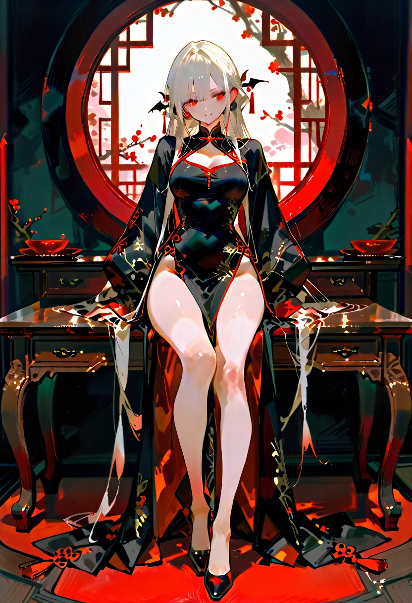 anime - style girl sitting on a couch in a room with plants, guweiz on pixiv artstation, guweiz on artstation pixiv, artwork in the style of guweiz, guweiz, fanart best artstation, trending on artstation pixiv, demon anime girl, trending on cgstation, painted in anime painter studio