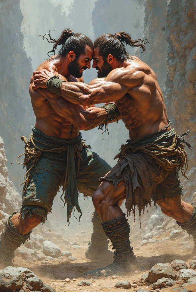 Brave battle without clothes
