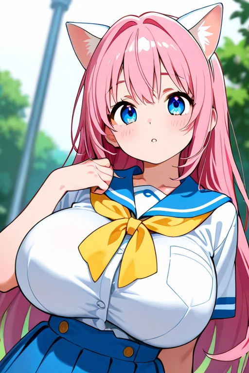best quality, insanely detailed, nino nakano, breasts, one-piece swimsuit, nipple, pussy, blush,