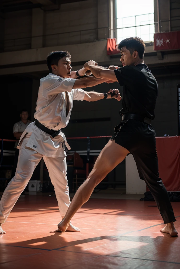 Two man fighting extremely violence