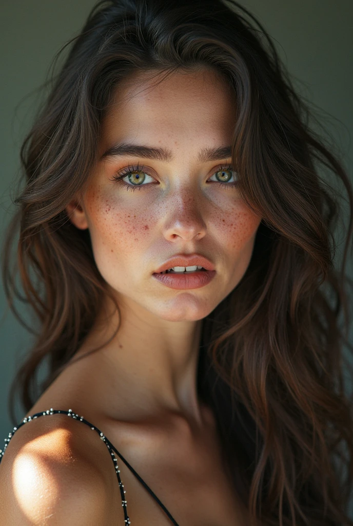 (best quality, hyperdetailed photography:1.2), beautiful lady, freckles, dark makeup, soft light, massive perfect breast,head and breast portrait, cover, (detailed beautiful face, detail skin texture, ultra-detailed body:1.1) sexy vampire girl,,, ((naked breast)), realistic skin texture extreme details,