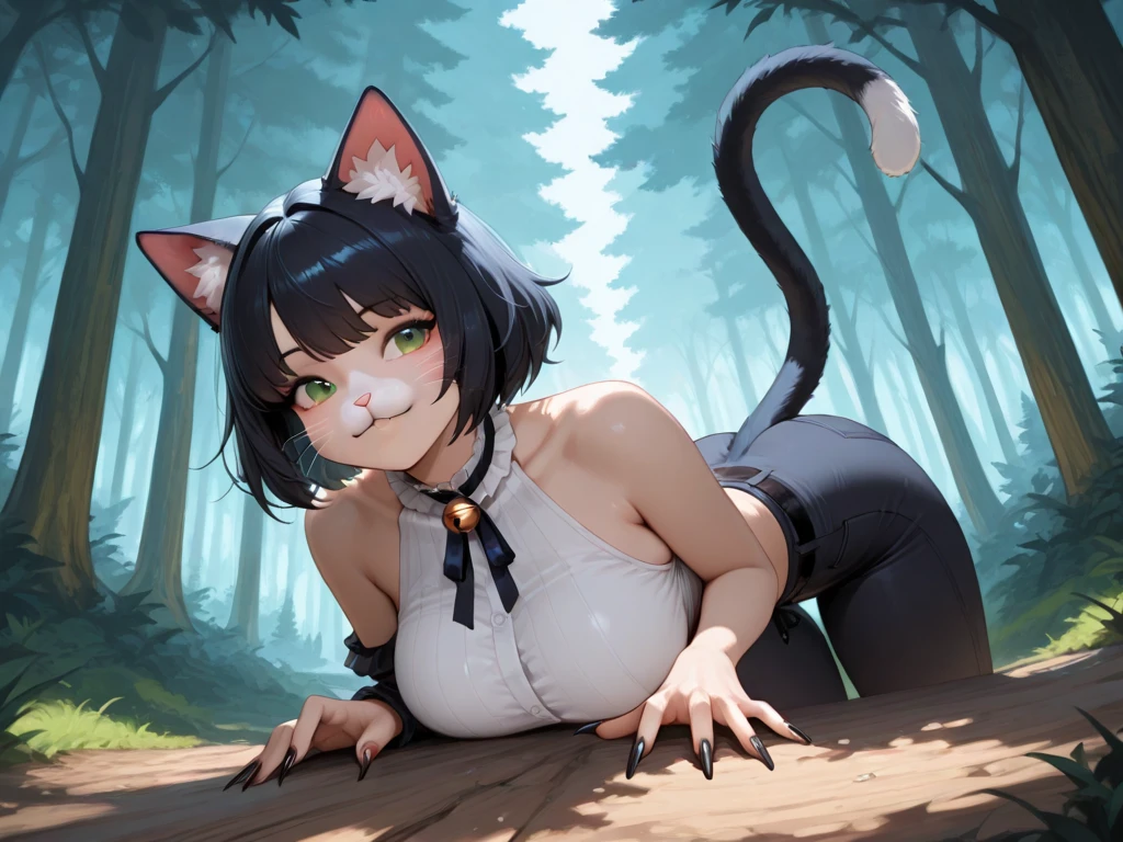 An ultra-high picture quality, Super Detail, High resolution, super beautiful woman, Amorous expression, Huge breasts, great proportion, perfectly proportions, slender, Full body, squat with your legs wide open