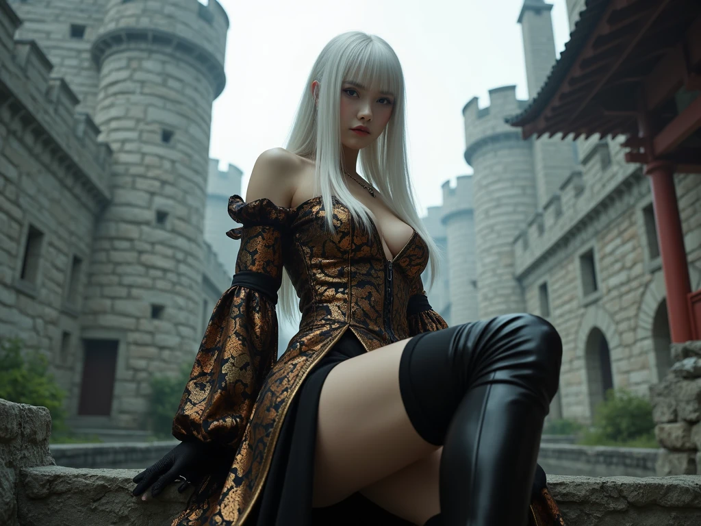labios ligeramente abiertos, neir, 2b, 2B (Nier: Automata), ojos vendados, venda negra en los ojos