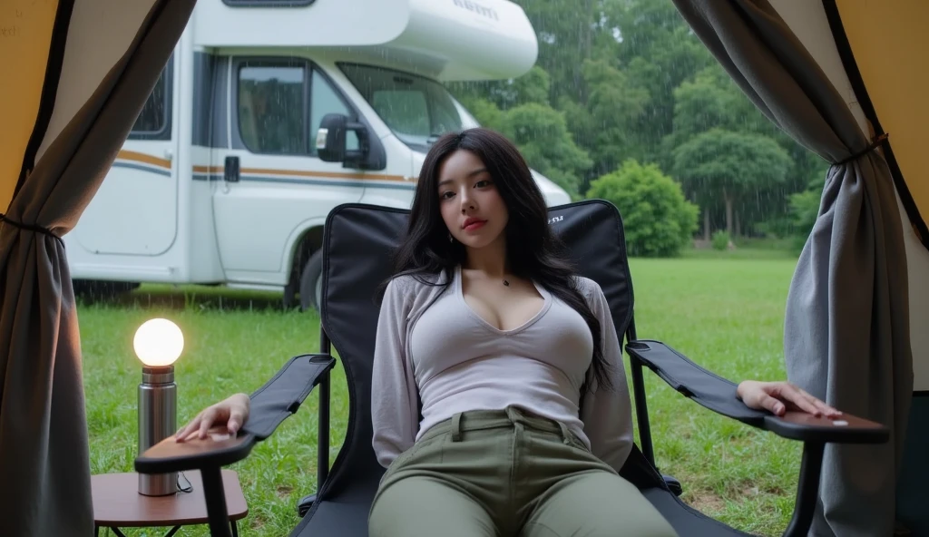 Christina Kim, Danish -Korean, freckles ,proud and confident in her pose,38DD-24-36 womanly feminine beautiful woman completely totally nude,AI influencer and with, a handsome young male Devon chin who is his large penis and beautiful testicles, model being photographed in the Serengeti planes of Africa with a beautiful male adult lion