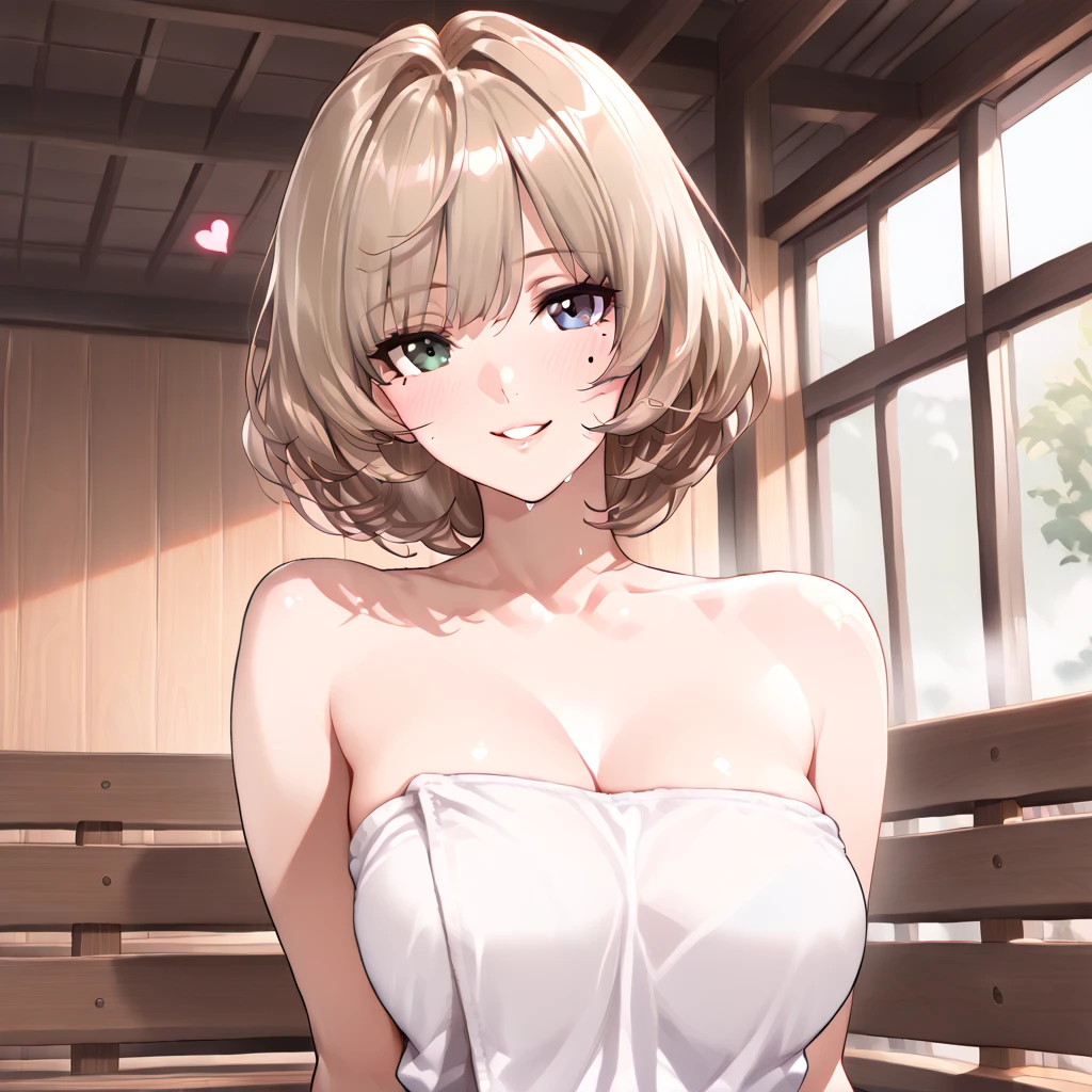 (masterpiece), (best quality), (ultra-detailed), (best illustration), (best shadow), (absurdres), detailed eyes, Female, 2, looking at viewer, steam, nsfw, medium breasts, detail eyes, shy, light smile,