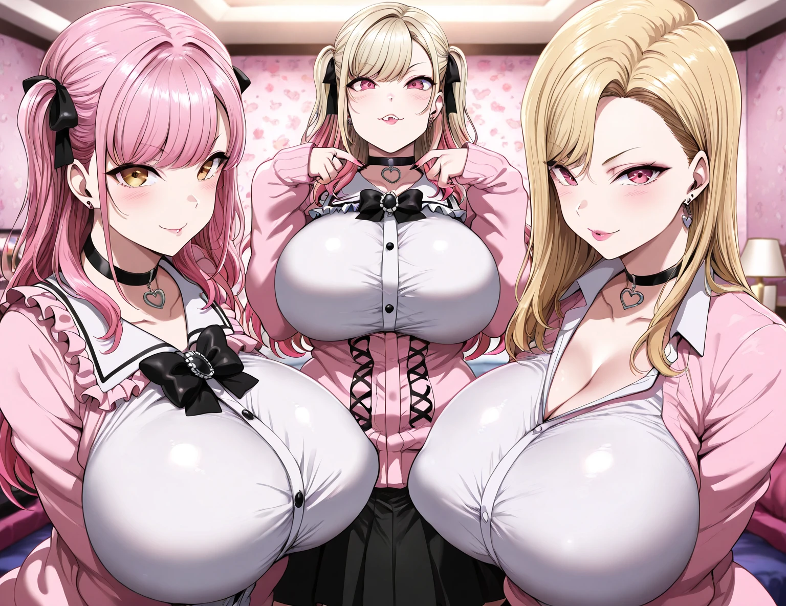Highest quality, High resolution, Big Breasts、JK,So in the elevator、Lots of girls ,10 Girls、Bunny Girl Suit、Heart symbol and sound effect、Sex、Cum on the chest、Insert the tip of the penis into the vagina、Straddle the viewer、Bukkake、Pant voice、white and bright skin、Blunt bangs、Adult women、They are all very tall、Surrounded by tall girls、Thighs、Being looked down upon by many girls、Big body、Large lower body、Small warmth、Kind Face、A composition that clearly shows the face、Harem、Titty fuck