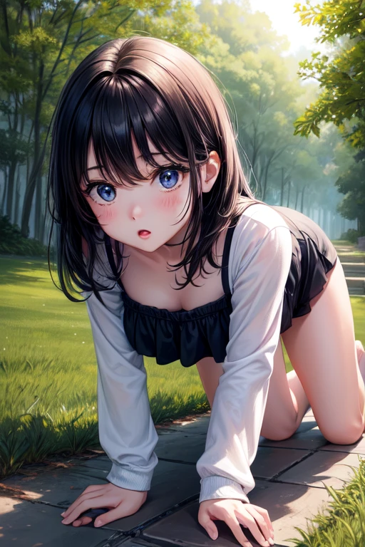 (8k、RAW Photos、highest quality、nsfw、masterpiece:1.3)、(Real、Photorealistic:1.2)、(Ultra-high resolution)、(Super detailed)、Unbelievable absurdity、(Completely naked、I'm not wearing anything、Nothing attached:2)、(Pee、Standing pee:1.5)、(Camel Toe、Camel Toe、vulva:1.5)、(Pink nipples:1.5)、Beautifully shaped breasts、Nipples are close together、(Cowboy Shot:1.5)、(Detailed face)、(Detailed shiny eyes)、(Stunningly beautiful girl)、(Full nudity)、A soaking wet crotch、Pee running down my thighs、Golden ratio face、Perfect anatomical structure、Perfect composition、Perfect contrast、Perfect big eyes、Perfect glowing white skin、Perfect fingers、Beautiful breasts、Detailed Hair、Thin pelvis、Thin legs、Background seen between the legs、With legs apart、Professional Lighting、The photo is taken using a reflector.、Hands at sides or behind the body、background:field、Rapids deep in the mountains、Clear river water、