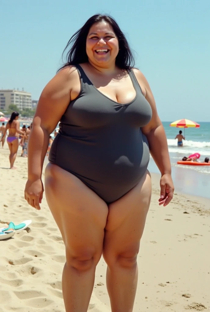 bbw superheroine is standing and paralyzed in front of an old man who is tying her up, full body, mature bbw, submissive and exhausted, urinating and defecating standing, wet and dirty clothes