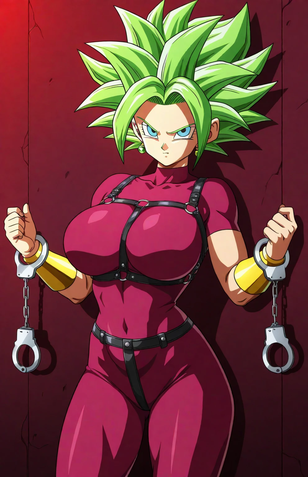 Kefla, Big breasts, nude, red gag, Blushing, frowning, Bondage and BDSM, Whole body, kneeling position on the floor, Ball Gag, red gag, Arms behind back, arms tied, bdsm, bondage, bound, bound legs, shibari, rope, spread legs, barefoot, arms behind back, bondage shibari, saliva, drooling, excessive saliva, pussy vibrators, Takate Kote, Panting, ((Blindfolded eye, Blindfold around the head )), Cat position, Nipple piercing, Home room, living room, Takeda Hiromitsu, o Yukiji style