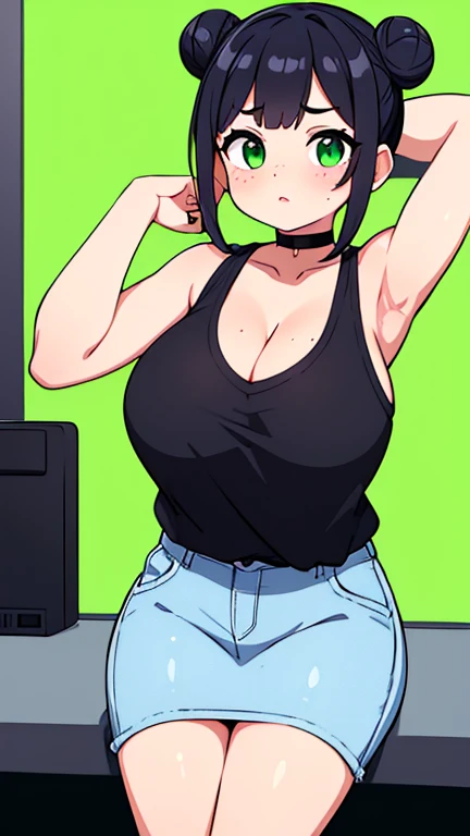 verano, DESIERTO, nubes rosadas, A land covered with roses meets beautiful girl, James Gurney, rendered art station, lente ultra gran angular, Hi-Def. Un primer plano de una mujer con un top verde y pantalones azules, Thicc, Sexy cuerpo caliente, cuerpo sexy, Vista posterior, sexy girl, shot from behind, close-up shot from behind, neon edges on bottom of body, pose sexy, hot petite teen girl, View from behind, showing her shoulder from back, look sexy, Brillando con luz de color