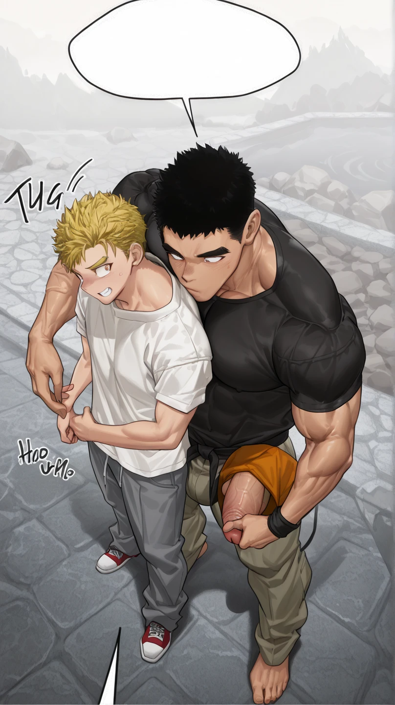 Trans boy being fucked by a muscular boy anime style
