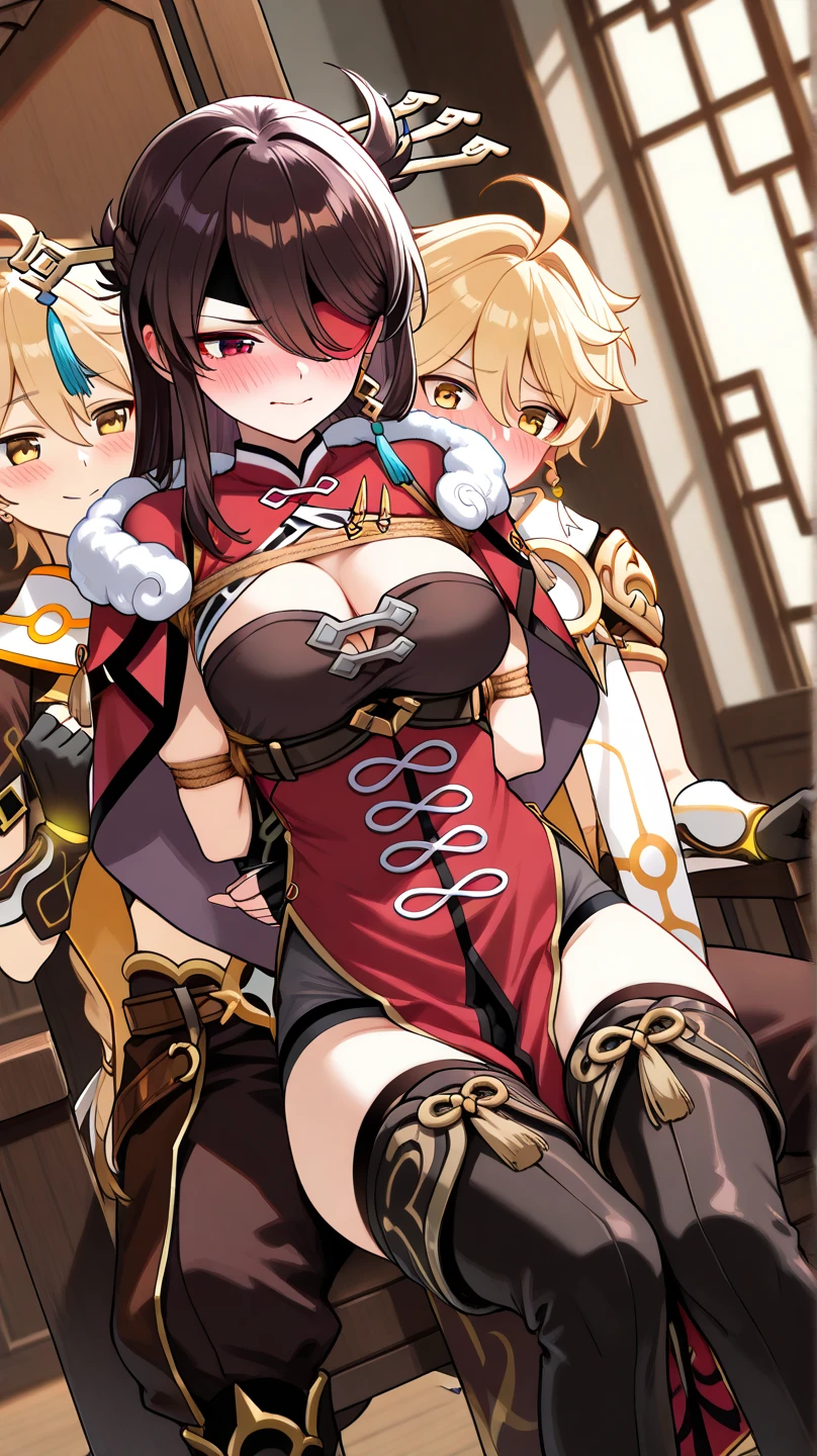 1girll,censorship,nedium breasts,Heart-shaped pupils,Opposite ,Sexual huge breasts cleavage,pyramid(xenoblade),1boys,redheadwear,The ,nabel,Bad laughs,Vaginal thrust by,sit astride,Open-mouthed,head gear,short detailed hair,girl on top,looki at viewer,jewely,Single focus,Cowboy pose,Blushlush,耳Nipple Ring,pussycat,spread their legs,Pedras preciosas,By bangs,Large breasts,with brown eye,D,head gear,tit,lewd poses,stomach,with,Vaginal discharge