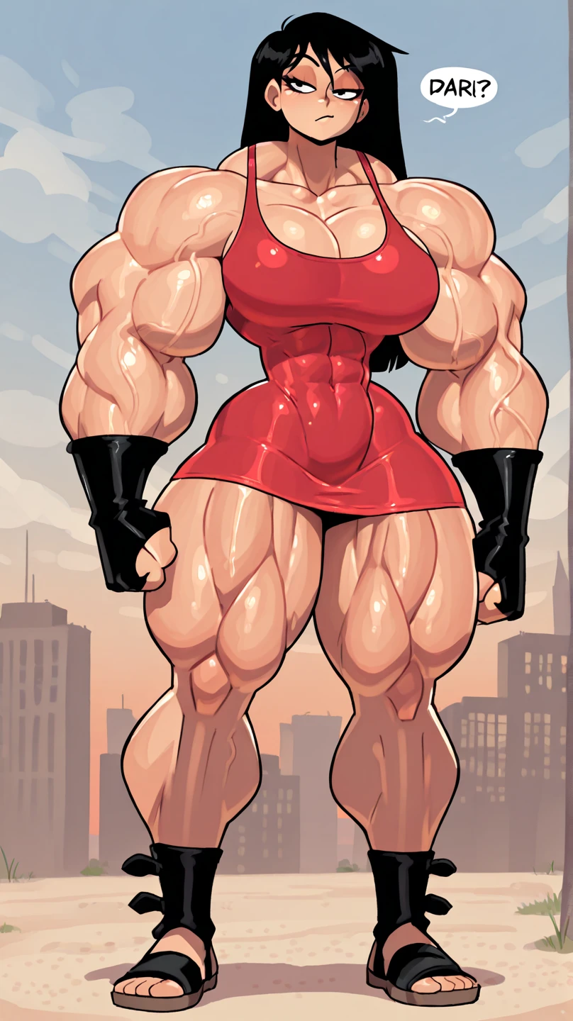 huge  muscle woman chloe at yor service