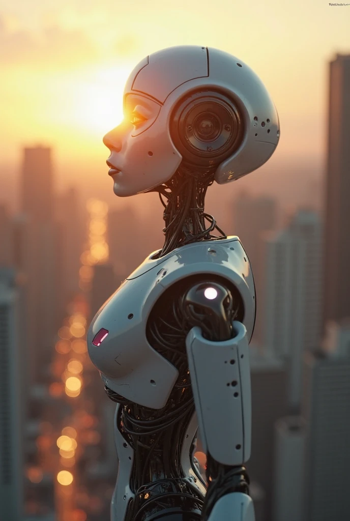 (((masterpiece))),(((best quality))),((ultra-detailed)),(highly detailed CG illustration),((an extremely delicate and beautiful)),cinematic light,((1mechanical ultra hot gorgeous European woman. Age 23)),solo,(cowboy shot:1.2),((epic cleavage 100e size))(machine made joints:1.2),((machanical limbs)),(blood vessels connected to tubes),(mechanical vertebra attaching to back),((mechanical cervial attaching to neck)),expressionless,(wires and cables attaching to neck:1.2),(wires and cables on head:1.2),(character focus),science fiction,extreme detailed,darkrful,highest detailed,background, early morning light.in an abandoned old west town.