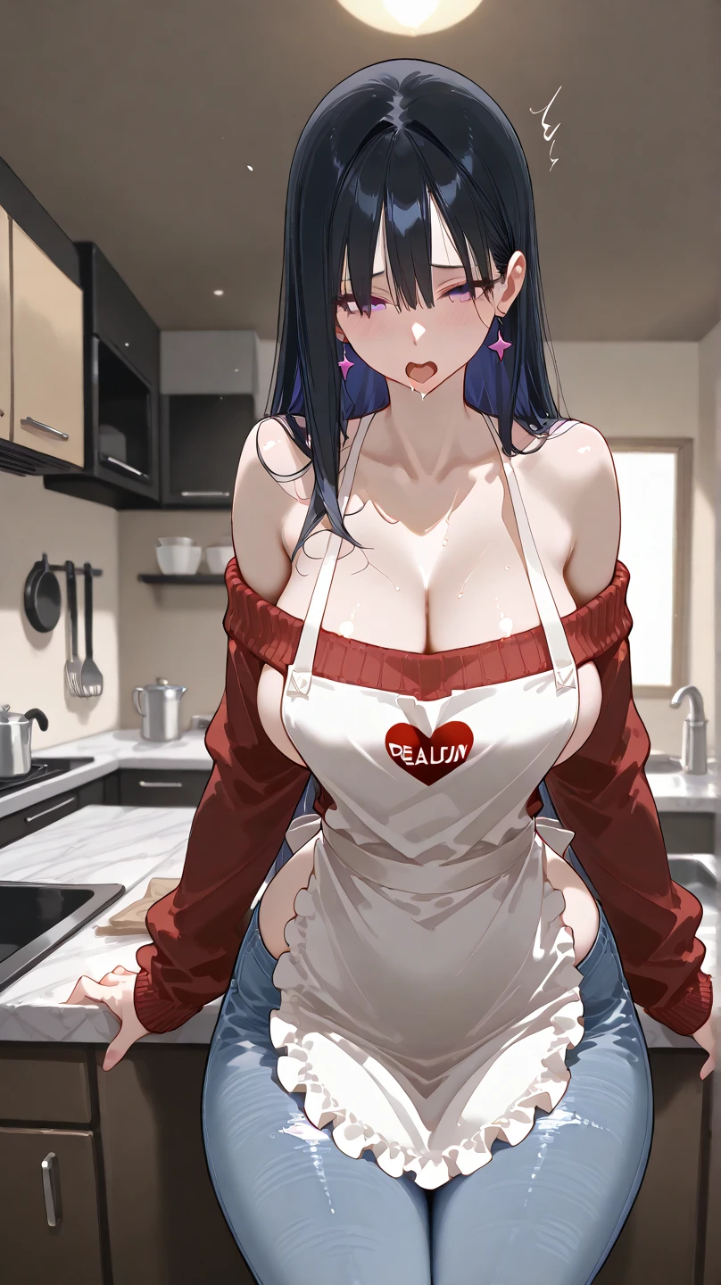 Um homem e uma mulher na cozinha