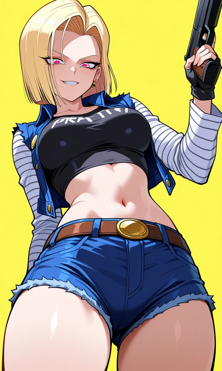 score_9, score_8_up, score_7_up, score_6_up, score_5_up, score_4_up, BREAK 1girl, blonde hair, loose hair, masterpiece， The best quality at its best， Super detailed， Absurd， Portrait Beautiful Android 18 DB， solo， 耳Nipple Ring， gem， (Off-the-shoulder outfit:1.5)，Cleavage， Upper body close-up，smile， String， Best， cloud， Sky Sky， Daisy，  Sit， Sitting_upon_Rock Music， Volumetric Lighting， 最high quality， masterpiece， Intricate details， Tone Mapping， Sharp focus， Super detailed, Look at her, Great environment, Very detailed, high quality, summer, Bright sun, Pool, bikini, White ruffled swimsuit, Jump. Have a float