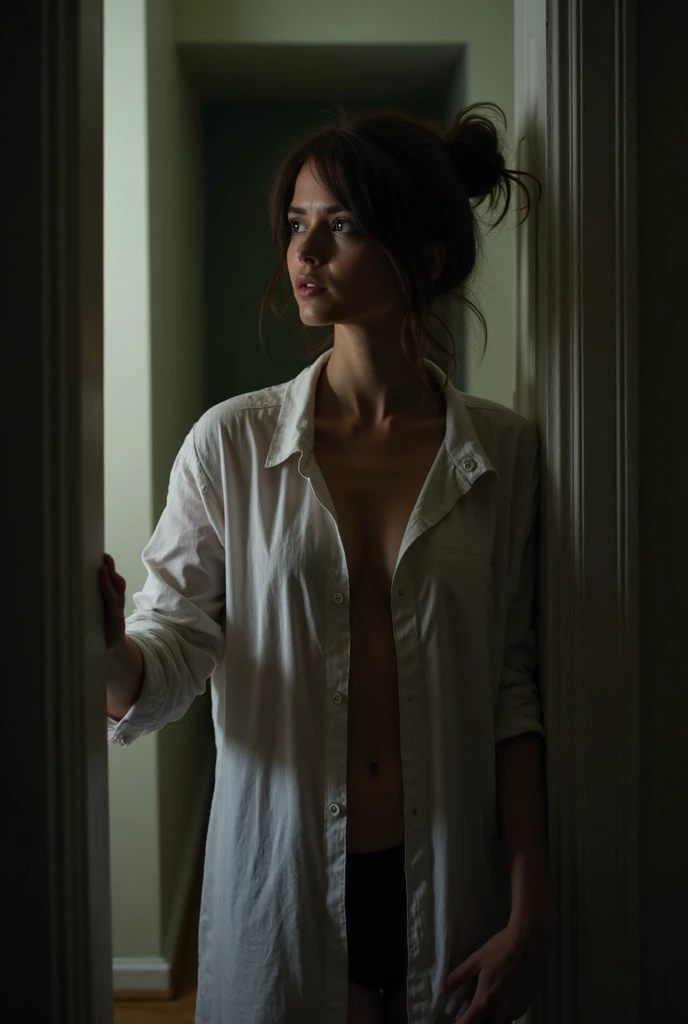 High quality image :1.3, 8k or 4k picture, witch,bloody ghost (ghost) sexy adult ghost, name (lucy) perfect skin toned 1.3, nasty breasts 1.6, unbuttoned blouse, perfect cute face 2.0,( thick thighs) high quality skin texture 2.0 ( scarry ghost ), dark room ( sexy ghost body) big size breasts, wearing silky clothes ( highly detailed fabric) realistic ghost girl (sexy body & sexy face and boobs) loving boobs, light vintage photo effect (cinematic movie photography) highly textured (8k quality 1.6) (ghost girl) witch 1.4