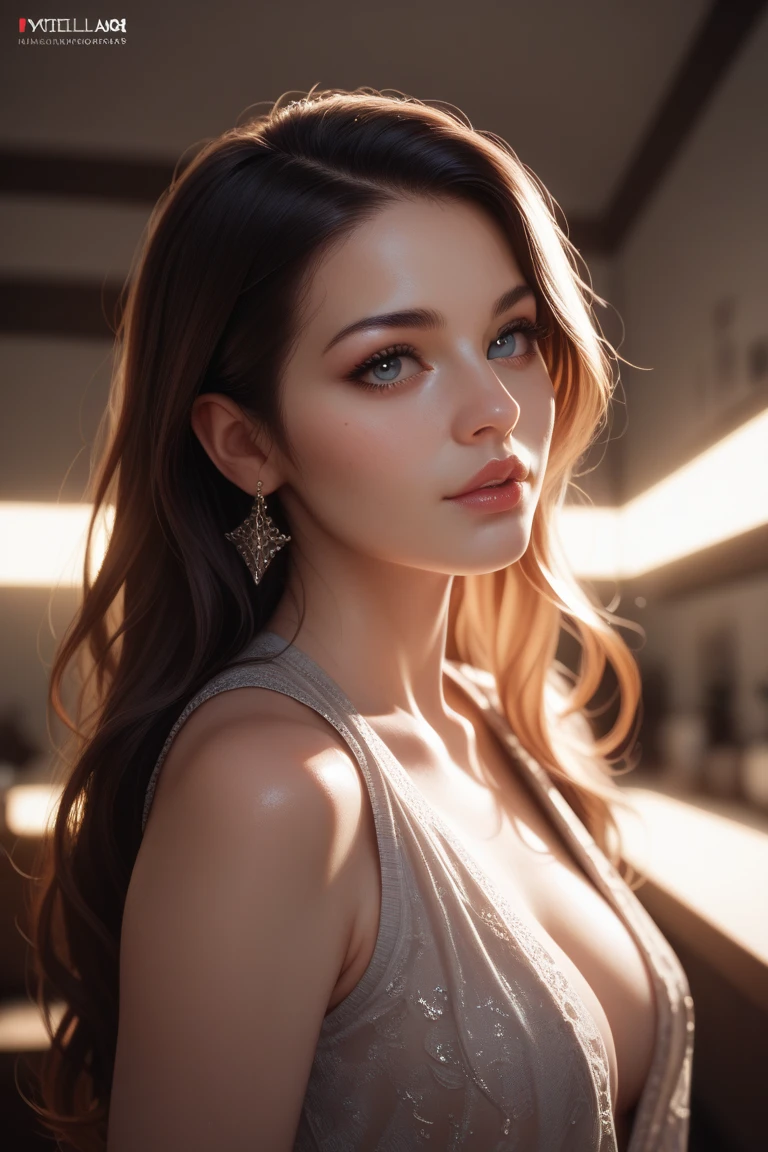 1girl in, Best Quality, Photorealsitic: 1.37, 超A high resolution, masuter piece, Detailed eyes, Nice eye makeup, Real Skin, Long hair, (pure eros Face_v1:0.8), Detailed face, , toppless, Photorealsitic, Harbor at night