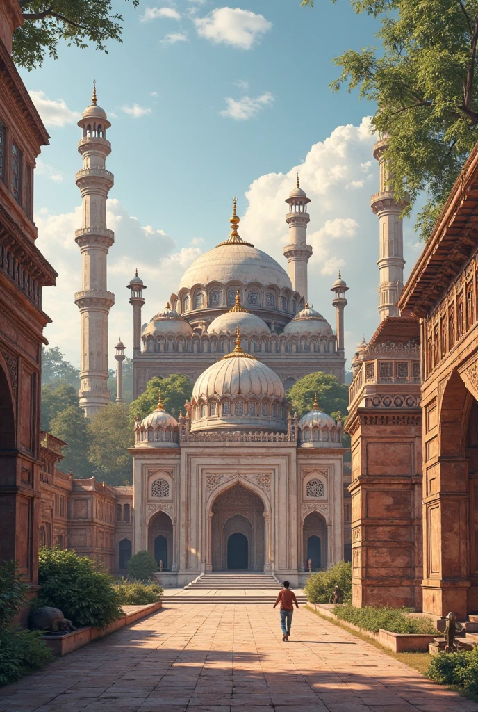 Indian Mahal, Mahal ke aage khuli jagah