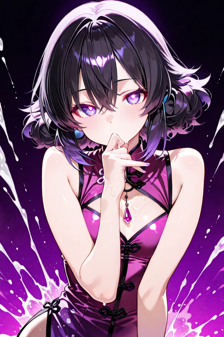[(transparent background:1.5)::5],(((masterpiece))),(((best quality))),(((extremely detailed))),illustration,1girl,solo,mysterious,vivid color,shiny ,Underwater transparent sealed hemispherical glass dome,(black color hair),(Purple eye),a whole body,Booties,long haired,Slip tight dress，black pantyhose，Peaceful nature,Koi,under the water,Dome,Close up of,Dynamic action,Lens perspective,(((Box composition)) ), Leaning on the bookshelf cross-legged, volumettic light, multi-color eyes, Detailed eyes, ultra-detailliert, Light smile, highly detaild, ayu, smalldetailed, ultra-detailliert, best possible quality, Complex, 4k, 8k, The trend is on ArtStation，Good anatomy，beautiful lit，award-wining，