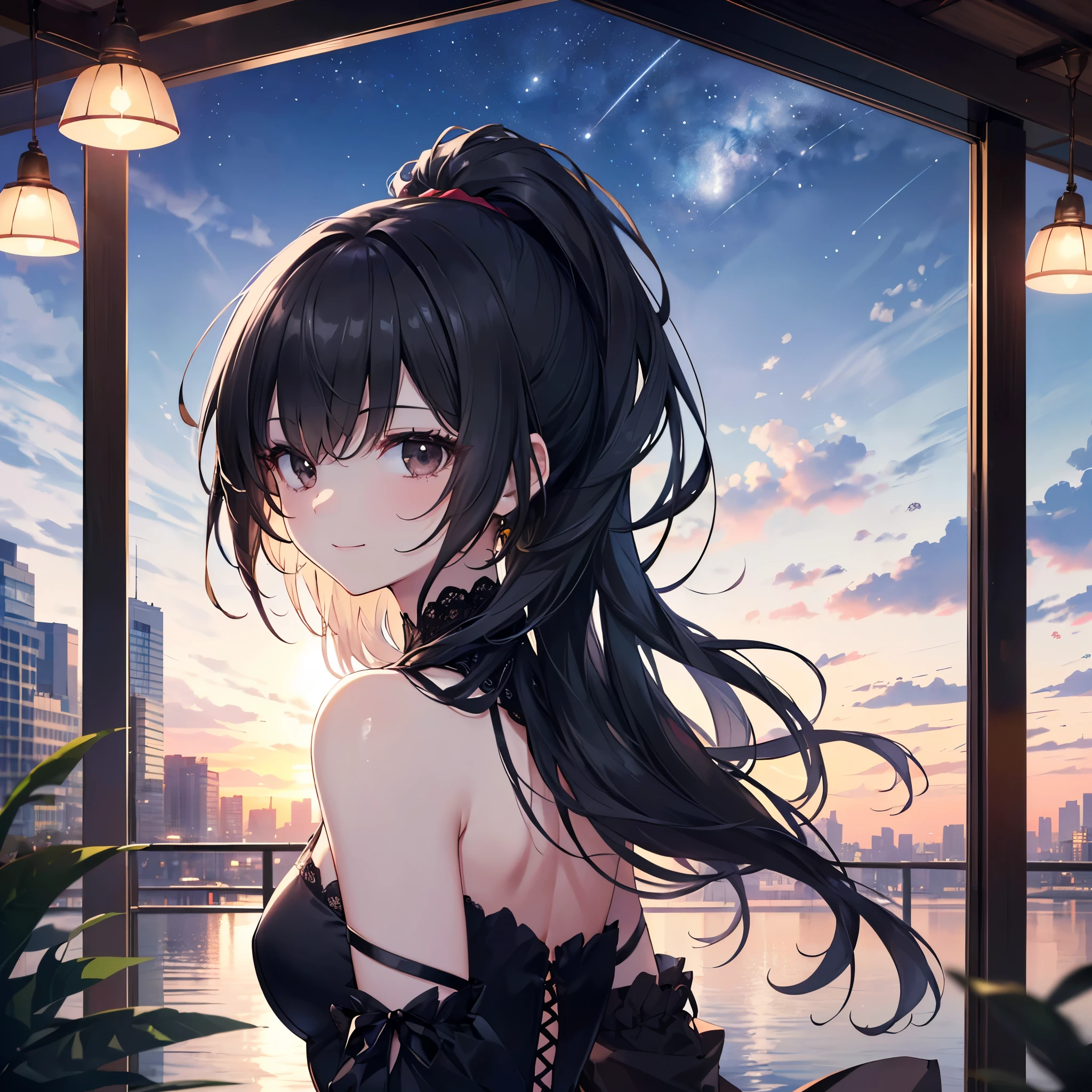 Female character, black hair, green eyes, horn like Maleficent, adorable cute cosplay (image style, cute, realistic, example Tifa Lockhart, adorable)Unbeatable work of art, ultra real photo , Perfect artwork , Complicated Details , best qualityer , bright lights , hight contrast , dynamic poses , dutch angle , (bblurry, depth of fields, blurry foreground:1.35) , illustration , 1 girl , standing alone, uncanny , vivid color , Ablaze , Transparent underwater sealed hemispherical glass dome , (black hair) , (greeneyes) whole body , Bare feet , long hair tranquil nature , Demand , underwater , Dome , close up , Dynamic actions , Lens perspective , (((Box composition))) ((antlers)), sit cross-legged and lean against the bookshelf , volumetric lighting , multi colored eyes , detailedeyes , hyper detailled , drlight smile , highy detailed , comely , small details , ultra detaild , best qualityer , intricate , 4K, 8K , trends on artstation , good anatomy , comely lighting , awardwinning , , (work of art , best qualityer , best qualityer , incredible) , (starlights,the sunset , lens glare:1.25) ,