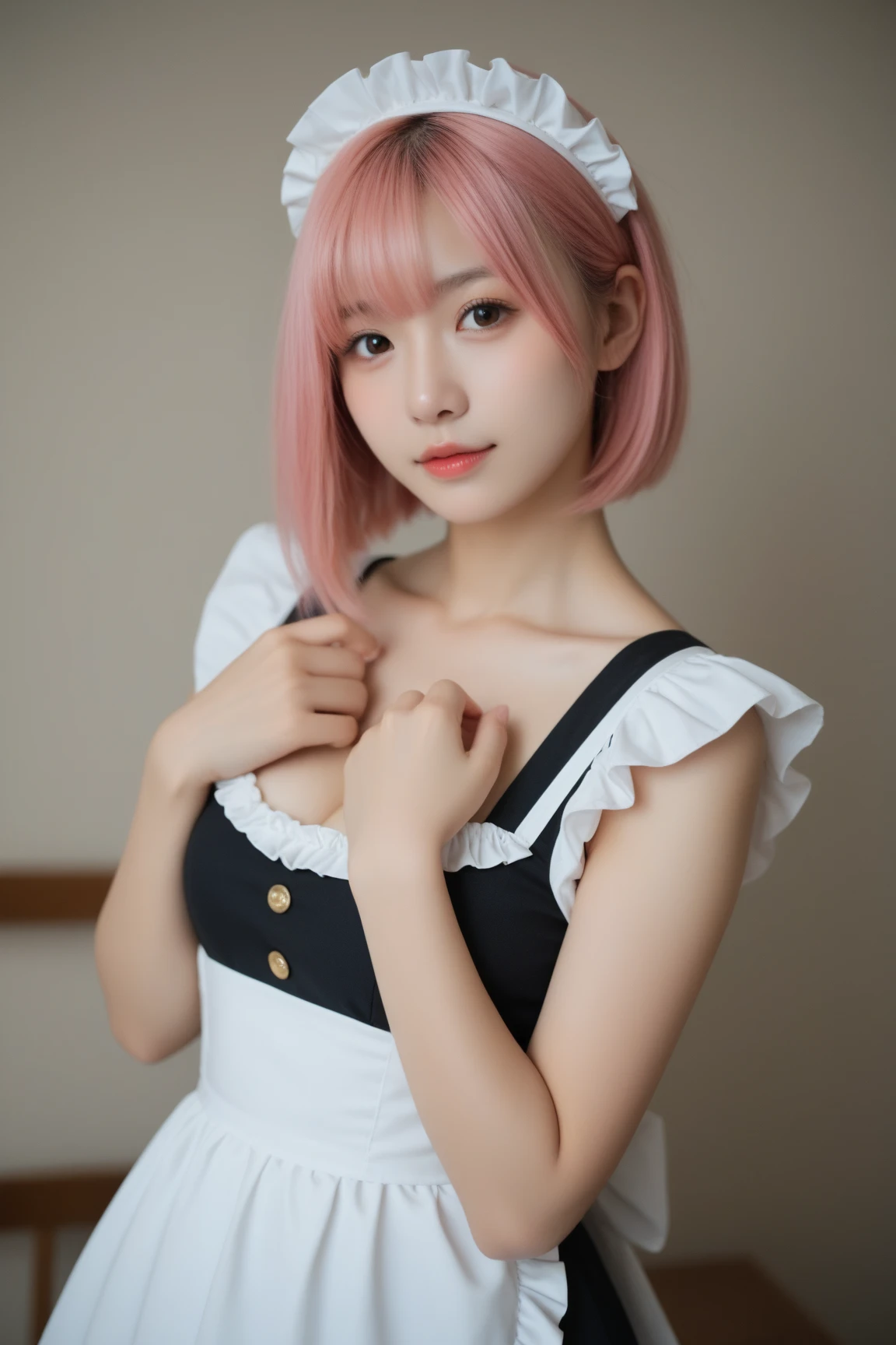 low angles、taken from the under、Night Hotel、guest room at night、You can see cleavage、White overalls,lyin in bed、Pink short cut hair、fullnude(8K, top-quality, masterpiece:1.2), (realisitic, Photorealsitic:1.37)、cute little、独奏、(A smile:1.15)、(Laugh with your mouth wide open)、tiny chest、(short-hair:1.2)、masuter piece、Pink Shortcut Bob、Realistic rabbit ears、Pink realistic rabbit ears、Realistic ears of rabbits sticking out of the head、Pink hair、Beautiful girl in her 20s、Bewitching atmosphere、Beautiful shaped hands、K-POP、Pink rabbit ears、1 girl in、独奏、masterpiece、top-quality、realisitic、Hyper-detailing、absurderes、short pink hair、Slender beauties、动态照明、hight resolution、foco nítido、depth of fields、(thick thight:1.0)、A slender :1.2,((Short-cut bob hair))、((k pop:1.3)),Highly detailed facial and skin texture、((魅惑的)),Anatomically correct number of fingers,Correct anatomy