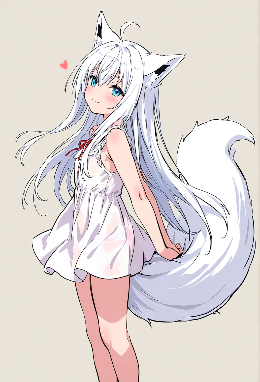 anime girl with cat ears and tail in a white bikini, neferpitou, holo is a wolf girl, anime catgirl, white cat girl, cute anime catgirl, seductive anime girl, beautiful anime catgirl, white - haired fox, holo if a wolf girl, wolf ears, attractive cat girl, nyaruko-san, anime moe artstyle