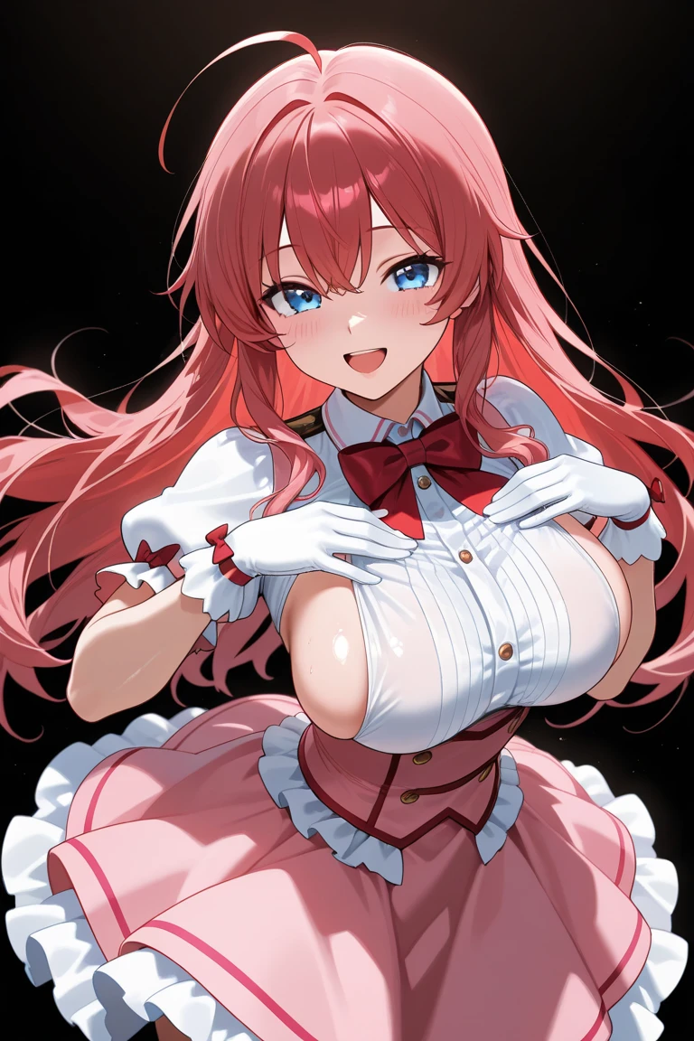 Score 9, Score 8 up, Score 7 up, The rating is questionable, Detailed Background, Daiwa, Large Breasts,masteRpiece, supeR fine illustRation, best quality, light paRticles, ultRa-detailed, 8K wallpapeR, (bRight coloRs:1.2), (giRl), (big bReasts),R, shiny skin, oily skin, (maid headband, pink apRon, naked apRon), fRill, (nipples),, half-closed eyes, affectionate smile, seductive smile, closed mouth, blush:1.4, nipples, nuRsing, bReast milk, heaRt, (naughty Room), (pink CoveRed Room), (pink bed), (pink pillows), (pink cuRtain), nsfw, penis, (cum out:1.4), sunlight,