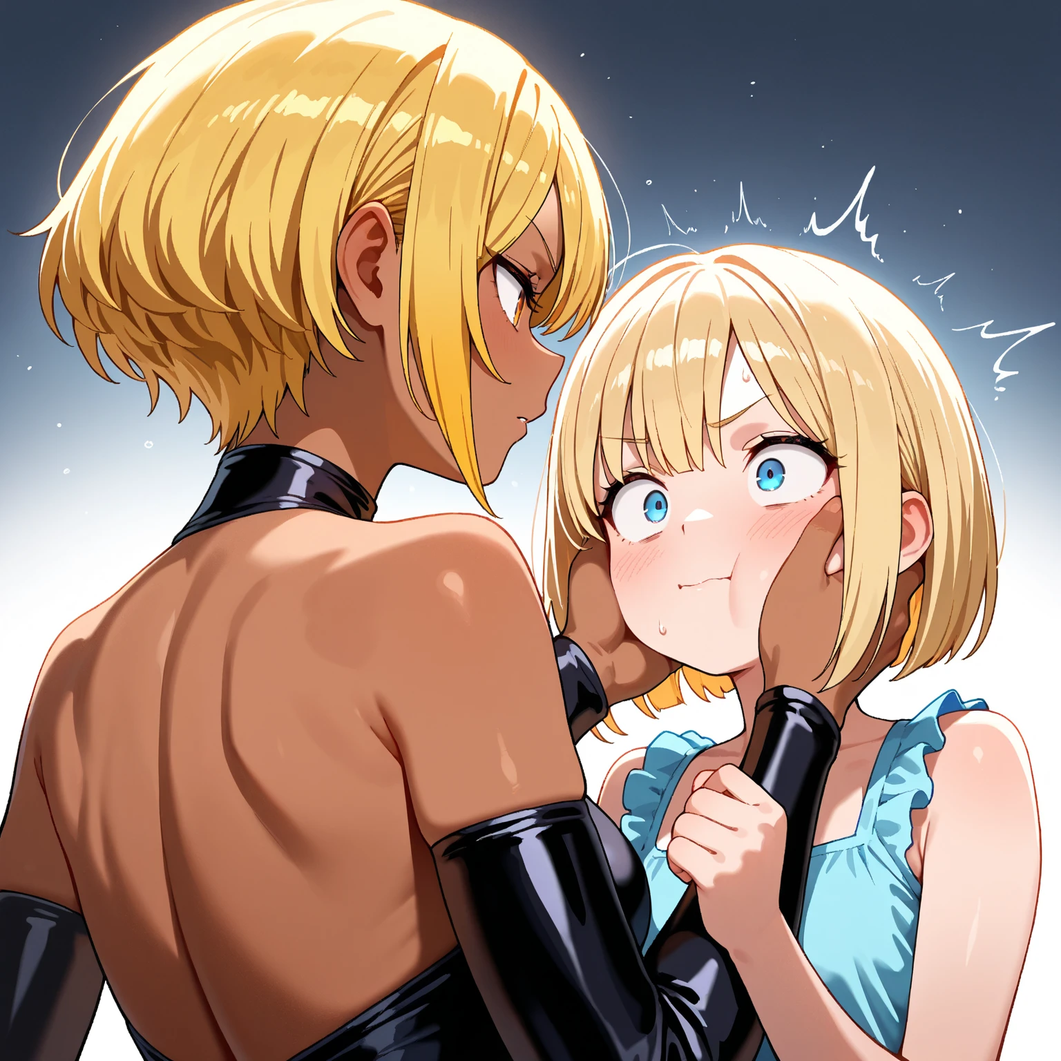 score_9, score_8_superior, score_7_superior, sauce_anime, Tomomi, Blonde, Drill Hair, Twin Drill, Yellow Eyes, Magical girl, Thighs, pantyhose, Completely naked, futanari, erectile nipples, fellatio, armpit, sexual ecstasy, trembling