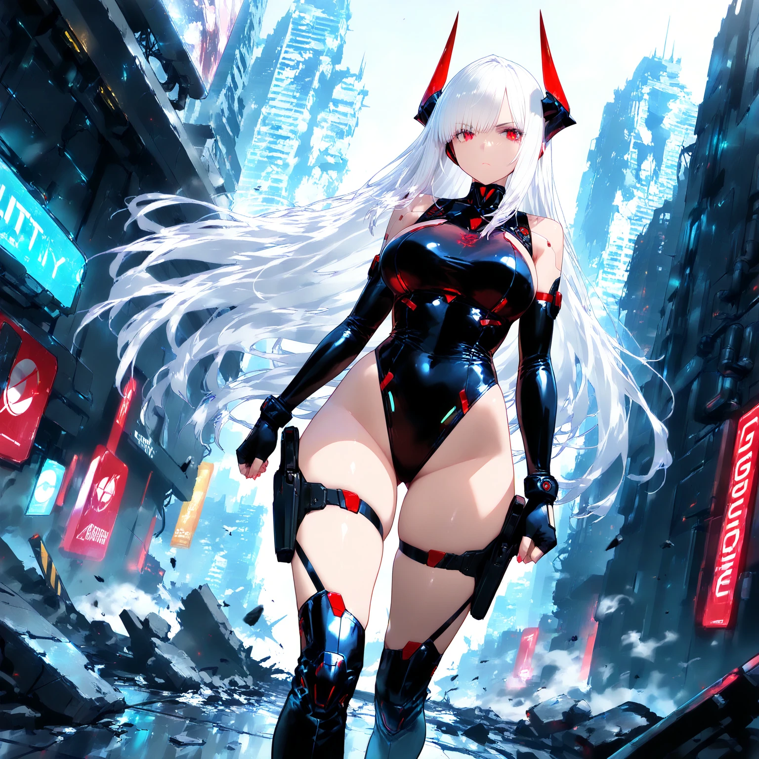 cinematic,Arkonidina, red iris, Stunning white hair of a beautiful woman in micro rope bikini standing in a futuristic setting. Beautiful leg with long barrel socks She is in the setting of a mysterious city embraced by a galaxy full of stars, representando a prosperidade. Sua pele de porcelana brilha, radiating ethereal beauty. Her long flowing white hair, pure as freshly fallen snow, caem em cascata pelos ombros e busto, emphasizing your real presence. Overknee boot socks lying on a tree. fantastic eyes,((imagem frente e verso da personagem))fotorrealista