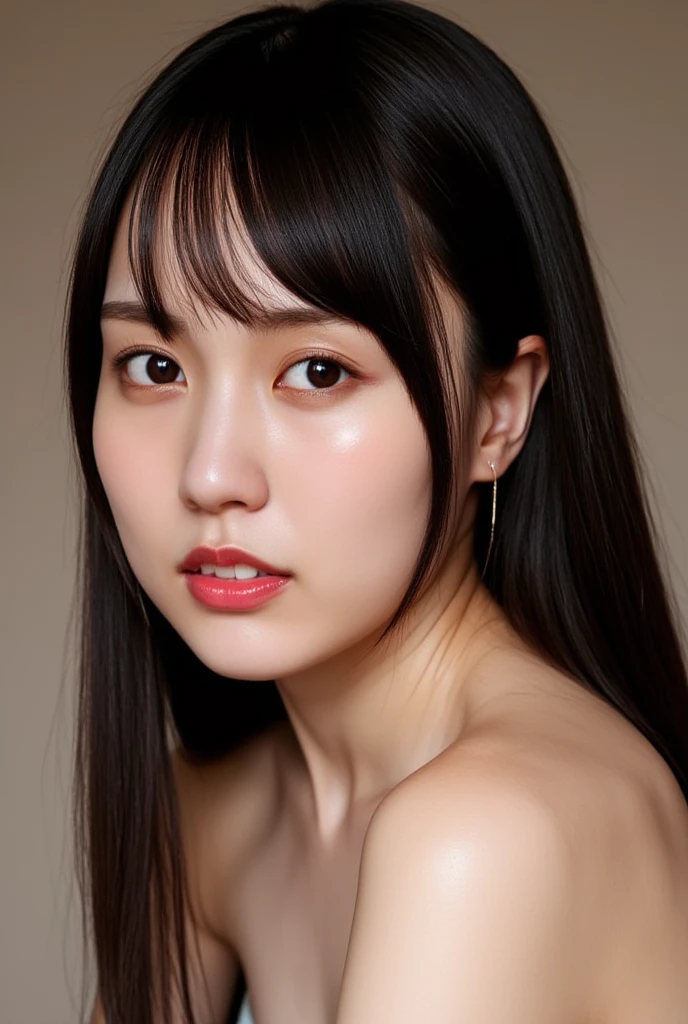 (Small Tits), (18-year-old), (very small head), dawn, sunlight, (Perfect body:1.1), (8K), (Very delicate and beautiful), (Highest quality:1.0), (Realistic), Realistic Shadows, (High resolution:1.0), Detailed skin, Very detailed, the body is slim, (Beautiful Hair, Real Hair, Thinning hair), blush, Realistic, Realistic Face, Realistic eyes, Small eyes, smile, (eyeliner), (mascara), (eye shadow), whole body、Open leg pose、Nipples、naked、Thick pubic hair、Layered Hairstyles