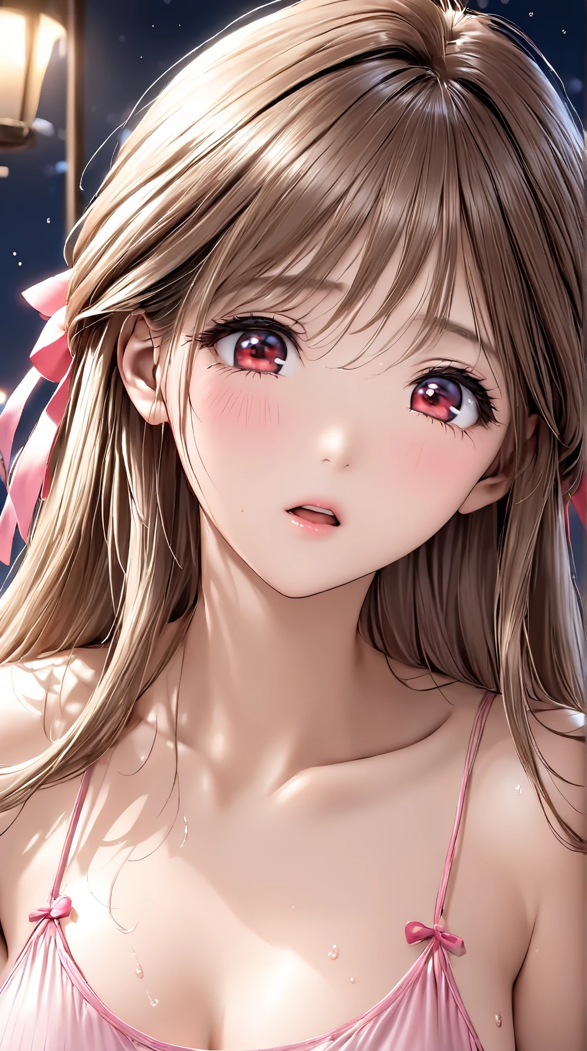 detailed face,red eyes,long eyelashes,realistic skin,(shy:1.7)