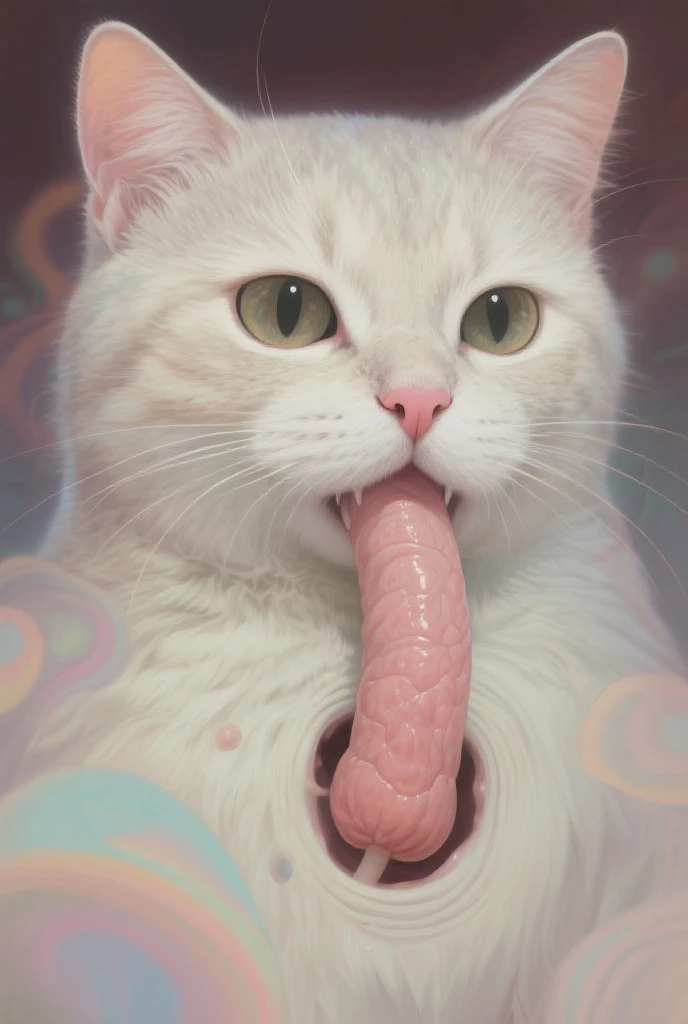 check_9,check_8_up,check_7_up, source_fluffy, Catboat, Anthro fluffy feline girl, Adult woman, Blue eyes, blonde hair, silver fur, gray stripes, pink nose, :3, naked, on her back, gasped, close up, portrait, amazing, ultra clarity, 4K, excellent quality, high detail, close-up, bare chest, , cum on face, sex oral dick oral, human penis, Zoophilia, cute sucks dick, the cat gently sucks, caresses with tongue, Sperm drips from the mouth, balls dick, shaved balls, big dick, juicy dick, touches eggs with hands, plays with eggs, naked, Nipples, cheek blowjob, wraps tongue around penis